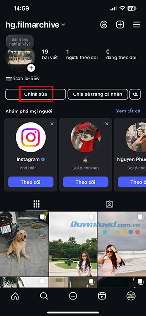 cach them link Facebook vao tieu su Instagram 7*519000