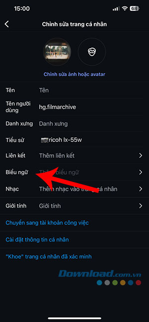 cach them link Facebook vao tieu su Instagram 8*518999
