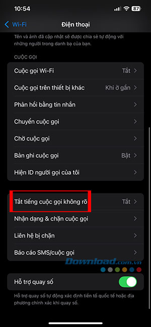 tat thong bao cuoc goi so la tren iphone 3*518937