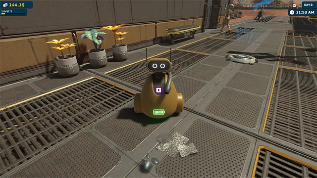 Thuê robot dọn dẹp, bán hàng và ship hàng trong Alien Market Sim