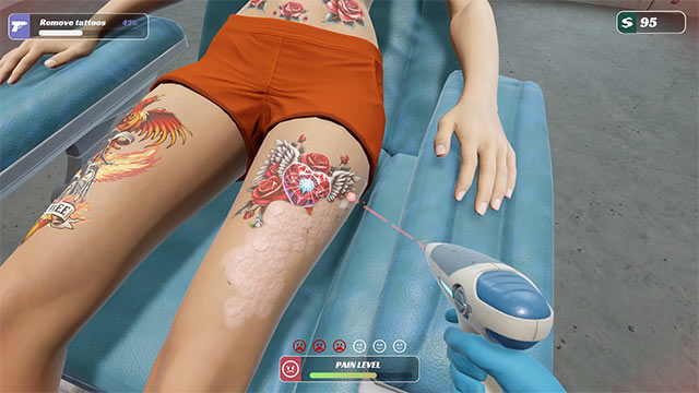 Trải nghiệm xóa xăm thư giãn, nhẹ nhàng trong Tattoo Removal Sim