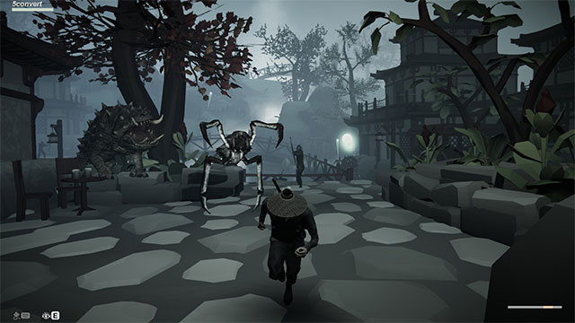 Game Mystic Cleaver sở hữu đồ họa đen trắng kết hợp hiệu ứng mờ bí ẩn
