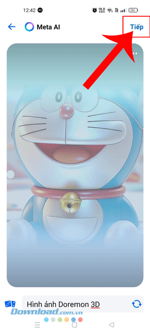 Ấn vào nút Tiếp