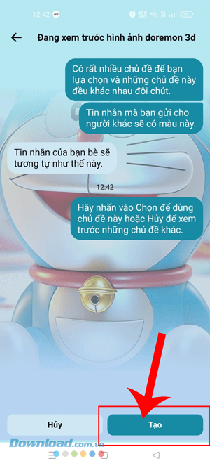 Chạm vào nút Tạo