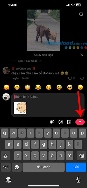 comment bang anh tren TikTok 3*521515