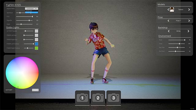 Tiến tới studio để chụp ảnh người mẫu và dự thi