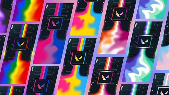 Phần thưởng 8 Pride Player Card trong sự kiện mừng Pride Month 2025 của Valorant