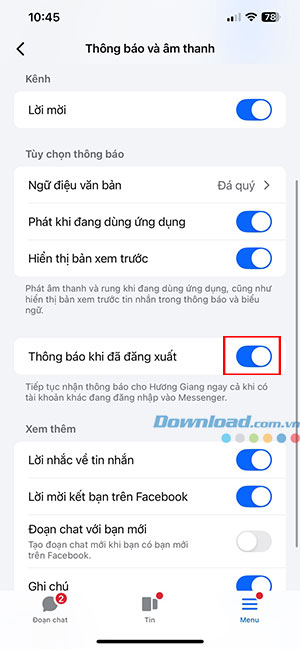 tat thong bao facebook messenger khi dang xuat 3*521747