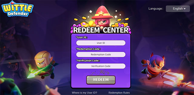 Cách nhập mã Wittle Defender