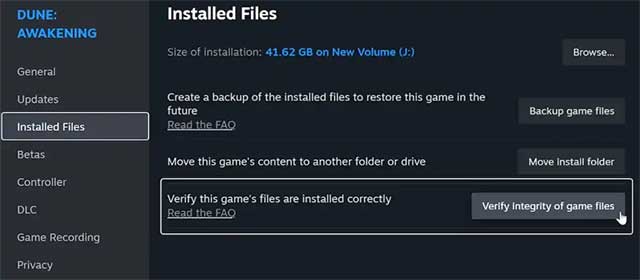 Xác minh tập tin trò chơi