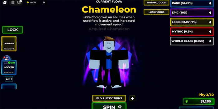 Flow Chameleon trong Blue Lock Rivals