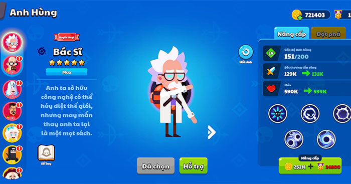 Bác sĩ là nhân vật mạnh nhất trong BowBlitz cho tới hiện tại