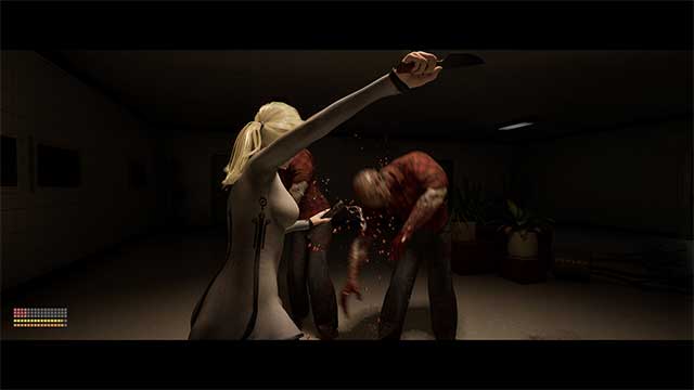 Sử dụng vũ khí chính là dao nhà bếp để đối đầu với thây ma và kẻ thù