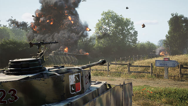 Hiệu ứng cháy nổ, hình ảnh đẹp và âm thanh sống động trong Call to Arms: Panzer Elite