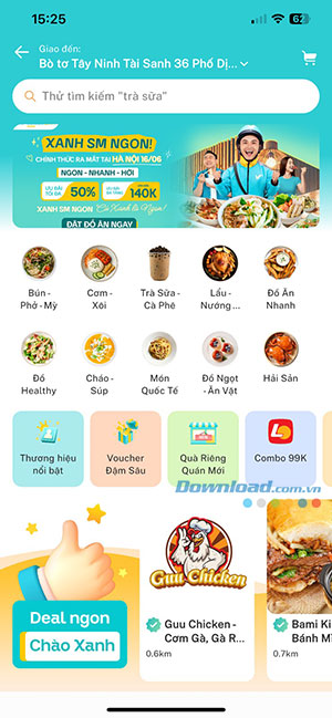 dat giao do an Xanh SM Ngon 2*523692