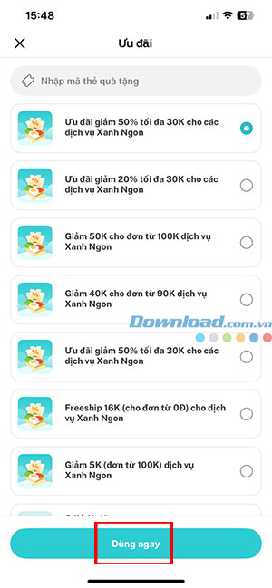 dat giao do an Xanh SM Ngon 8*523698