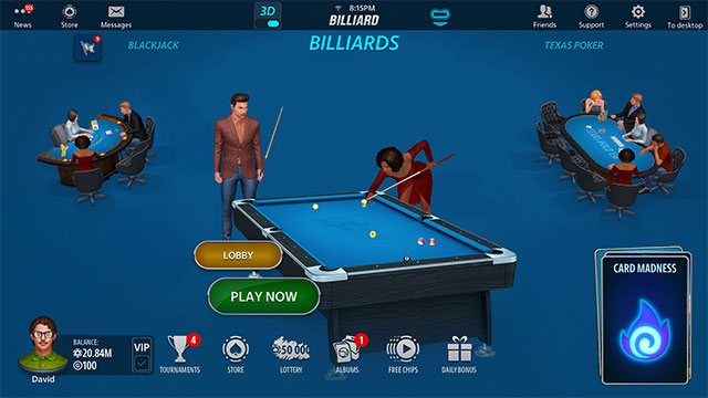 Chinh phục hàng loạt nhiệm vụ, sự kiện giải đấu hấp dẫn chỉ có trong 8 Ball by Pokerist