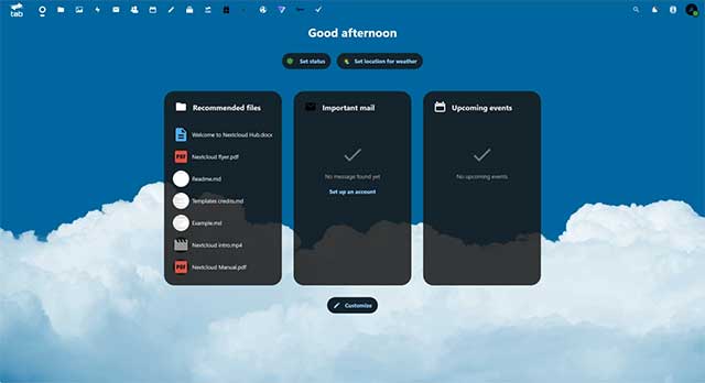 Máy khách Nextcloud có giao diện tối giản