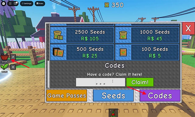 Cách nhập code Garden Tower Defense đổi quà trê Roblox