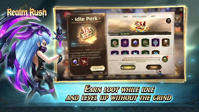 Ngay cả khi offline, đội hình của bạn vẫn tiếp tục chiến đấu và tiến bộ