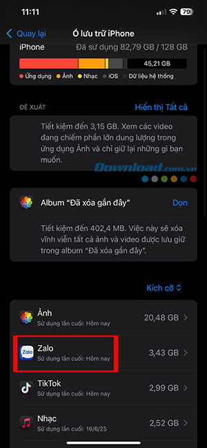Zalo loi biometric 11*524556