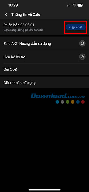 Zalo loi biometric 3*524546