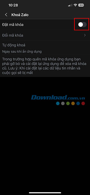 Zalo loi biometric 6*524554