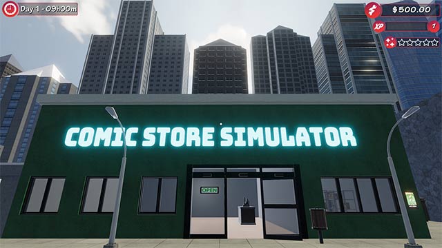 Nhập hàng, sắp xếp lên kệ, thuê nhân viên và kinh doanh thành công trong Comic Store Sim