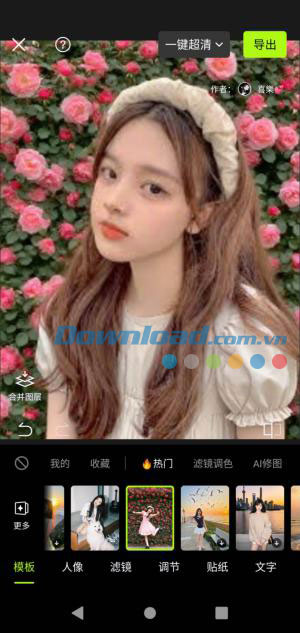 Chỉnh ảnh trong Xingtu bằng AI