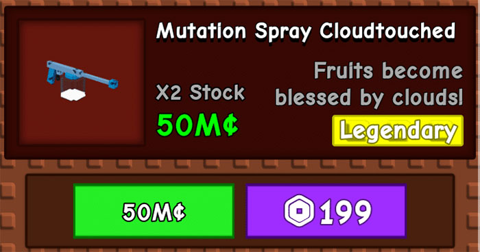 Mutation Spray Cloudtouched gây đột biến Cloudtouched cho cây trồng ngay lập tức