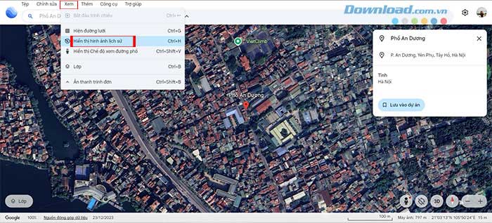 Google Earth xem anh nha cu 5*525674