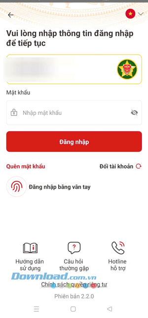 Mở và đăng nhập tài khoản VNeID