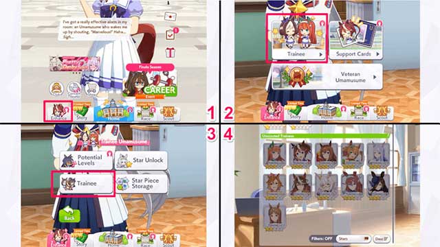 Mở khóa qua Trainee Tab