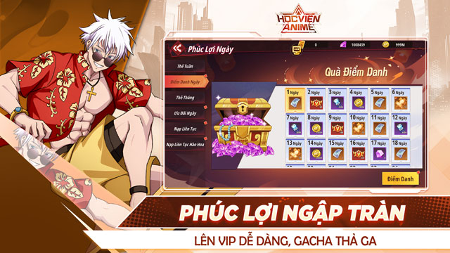 Phúc lợi ngập tràn, lên VIP dễ dàng, gacha thả ga
