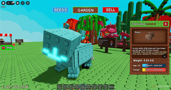 Thú cưng sau khi được đột biến Tranquil