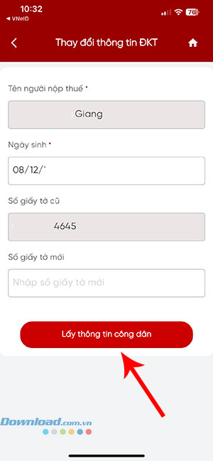 thay doi thong tin dang ky thue 3*530406