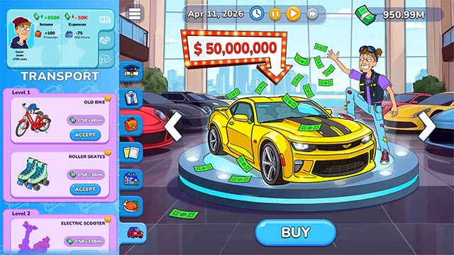 Tận hưởng cuộc sống tỷ phú xa hoa trong game mô phỏng nhàn rỗi Mr. Billion: Idle Rich Tycoon