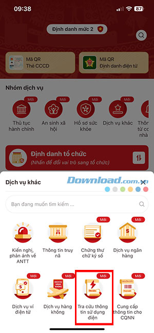 cach tra cuu tien dien tren VNeID 2*531020