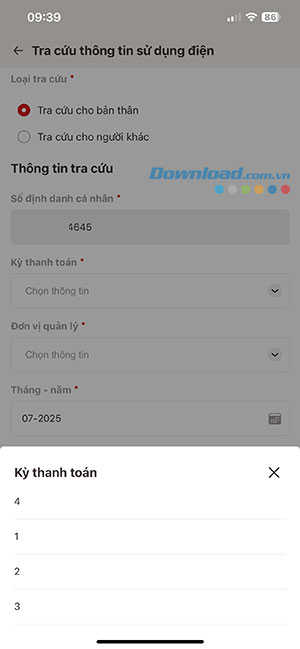 cach tra cuu tien dien tren VNeID 4*531018