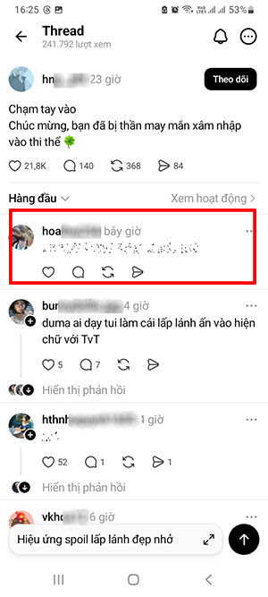 Cách sử dụng tính năng Spoiler trên Threads