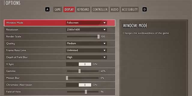 Thiết lập cài đặt cho Grounded 2