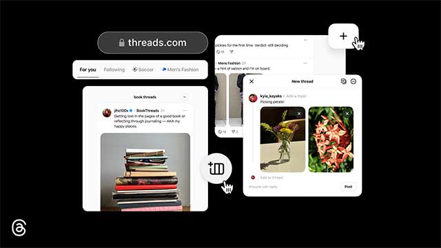 Dù chủ yếu tập trung vào văn bản, Threads còn hỗ trợ ảnh, video và liên kết