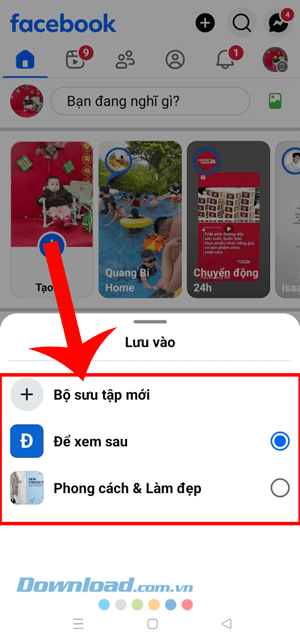 Chọn bộ sưu tập muốn lưu bài viết