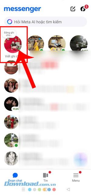 Ấn vào mục Chia sẻ suy nghĩ