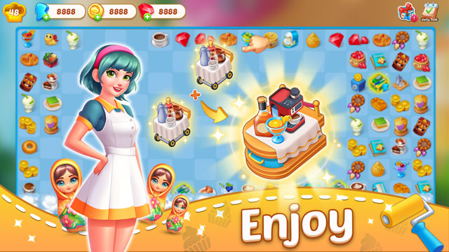 Ghép 2 nguyên liệu nấu ăn lại với nhau để tạo ra một nguyên liệu mới