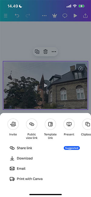 chinh sua video Canva Mobile 13*532314