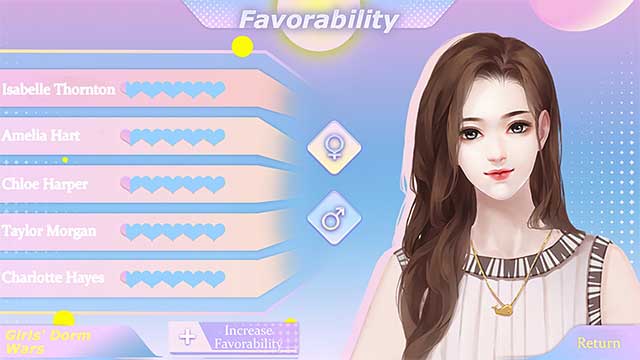 Game thủ có thể theo đuổi hoặc từ chối bất kỳ nhân vật nào