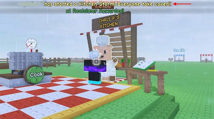 Phục vụ các món ăn theo yêu cầu của Chris P để tăng thanh đo Storm.