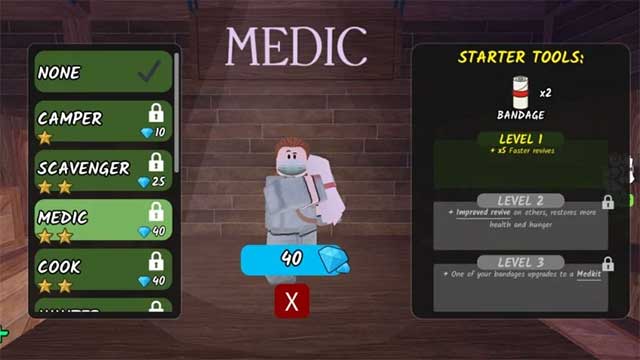 Chọn lớp Medic để nhận sớm 2 băng gạc