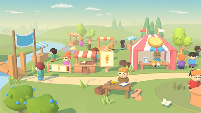 Bán nông sản tại chợ địa phương để kiếm tiền và tái đầu tư vào trang trại